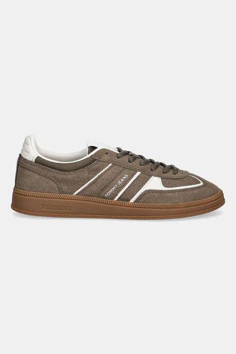 Tommy Jeans sneakersy zamszowe THE GREENWICH EDGE damskie kolor zielony EN0EN02838 - zdjęcie produktu nr 2