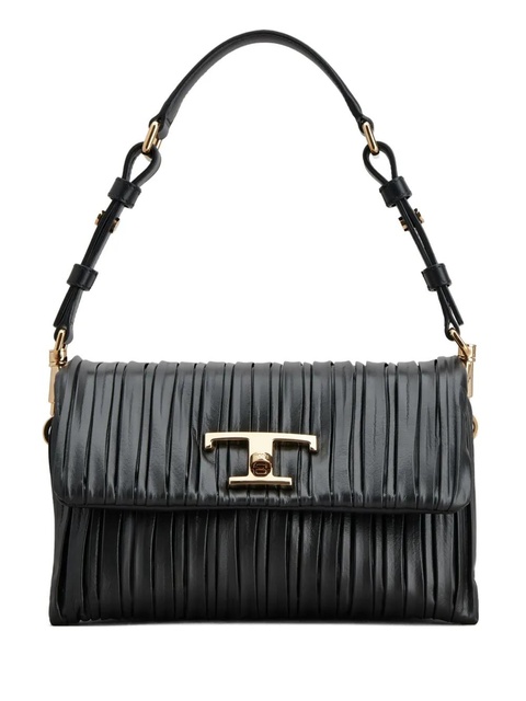Tod's mini Timeless pleated T-clasp shoulder bag - Black - zdjęcie produktu nr 1