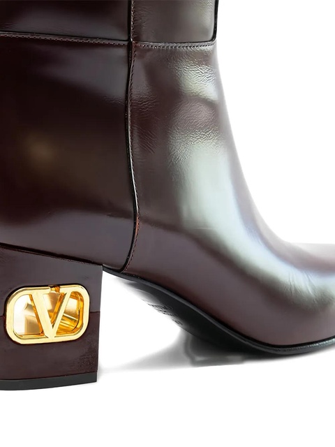 Valentino Garavani logo-heel boots - Brown - zdjęcie produktu nr 2
