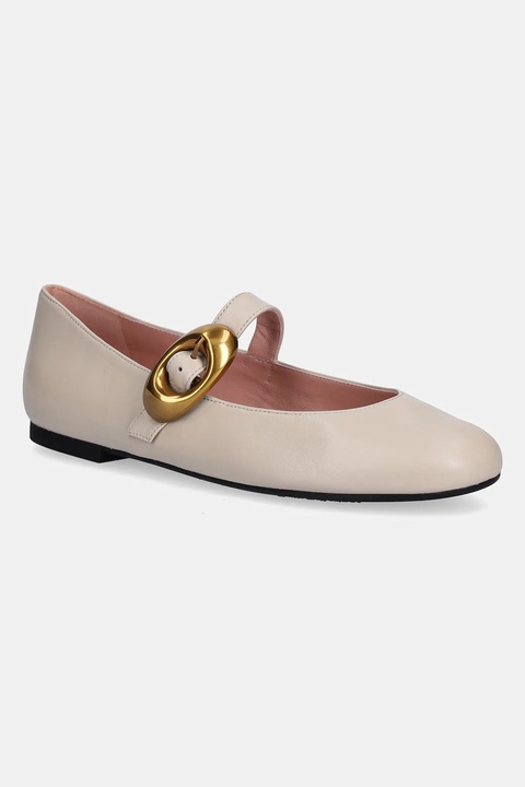 Pretty Ballerinas baleriny skórzane Nicole kolor beżowy 52563_002 - zdjęcie produktu nr 1