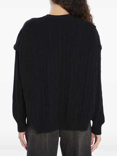 Balenciaga cable-knit logo sweater - Black - zdjęcie produktu nr 1