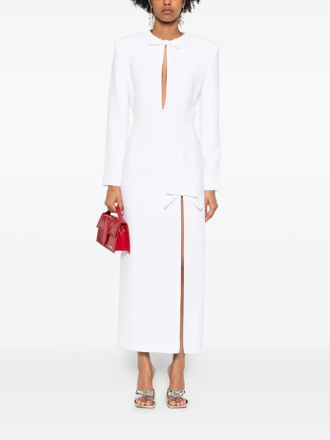 Rowen Rose bow-detail side-slit maxi dress - White - zdjęcie produktu nr 1