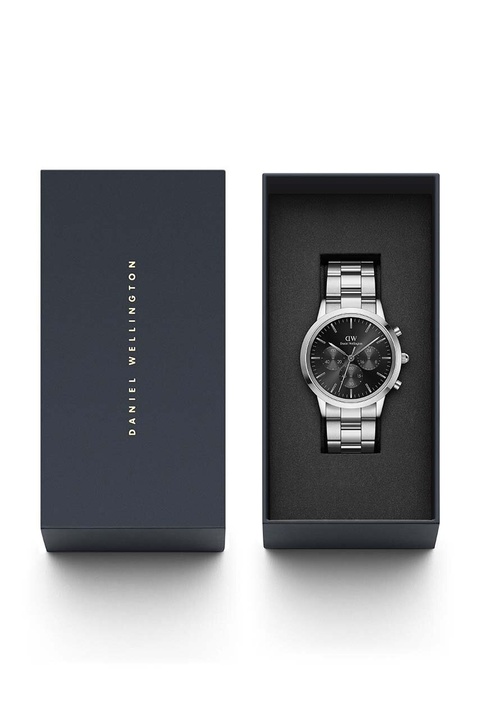 Daniel Wellington zegarek Iconic Chronograph damski kolor srebrny - zdjęcie produktu nr 1