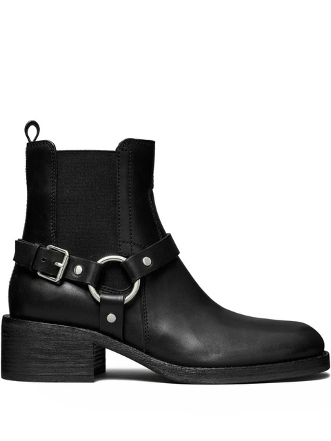 Tory Burch buckle-strap ring detail boots - Black - zdjęcie produktu nr 1
