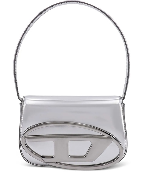Diesel mini metallic-effect logo-plaque shoulder bag - Grey - zdjęcie produktu nr 1