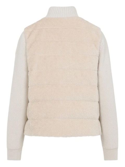 Moncler padded teddy wool zip-up cardigan - Neutrals - zdjęcie produktu nr 2