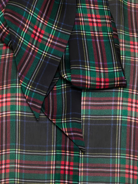 Saint Laurent plaid bow-tie blouse - Black - zdjęcie produktu nr 2