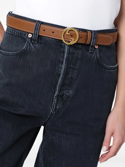 Gucci leather belt - Brown - zdjęcie produktu nr 1