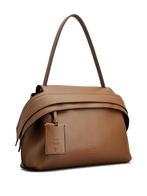 Tod's folded leather shoulder bag - Brown - zdjęcie produktu nr 2
