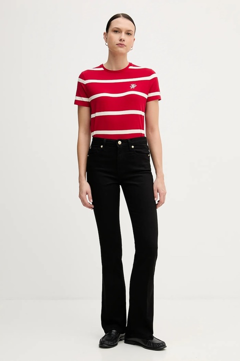 Tommy Hilfiger t-shirt damski kolor czerwony WW0WW47809 - zdjęcie produktu nr 1