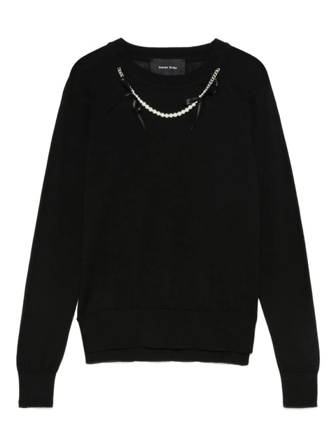 Simone Rocha pearl-embellished sweater - Black - zdjęcie produktu nr 1