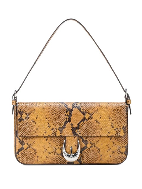 STAUD HARLOW snake-print shoulder bag - Orange - zdjęcie produktu nr 1