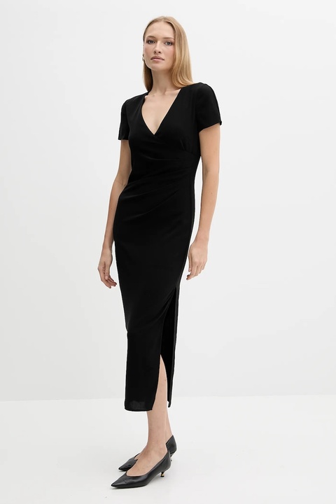 Armani Exchange sukienka kolor czarny maxi dopasowana XW000665 AF10872 - zdjęcie produktu nr 2