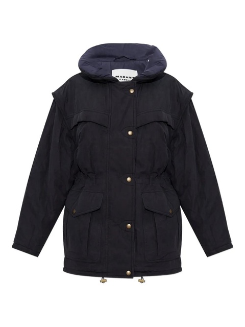 MARANT ÉTOILE Damone hooded buttoned coat - Black - zdjęcie produktu nr 1