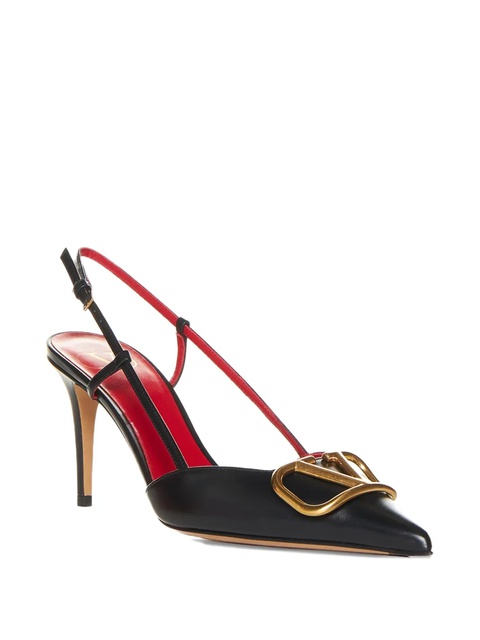 Valentino Garavani 80mm slingback leather pumps - Black - zdjęcie produktu nr 2