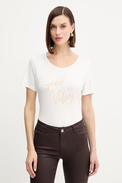 Morgan t-shirt damski kolor biały DGOOD - zdjęcie produktu nr 1