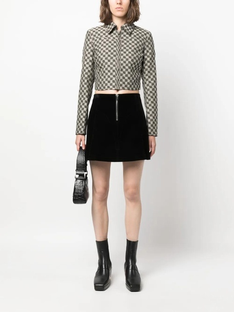 MISBHV cropped monogram-jacquard jacket - Neutrals - zdjęcie produktu nr 2