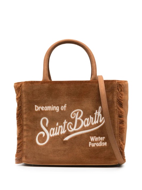MC2 Saint Barth Colette Velvet fringed tote bag - Brown - zdjęcie produktu nr 1