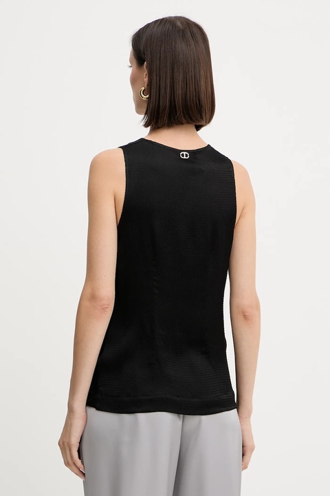 Twinset bluzka damska kolor czarny gładka 252TP2363 - zdjęcie produktu nr 2
