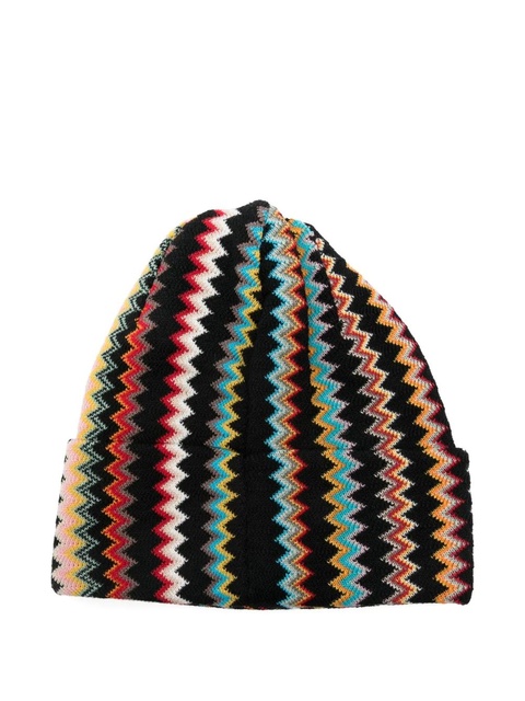 Missoni zig zag-pattern hat - Black - zdjęcie produktu nr 1