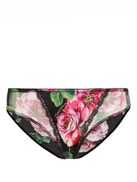 Dolce & Gabbana floral-print briefs - Black - zdjęcie produktu nr 2