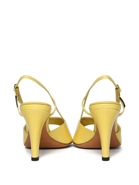 Miu Miu slingback heeled sandals - Yellow - zdjęcie produktu nr 2
