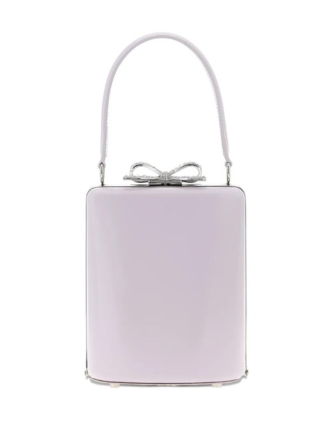 Self-Portrait bow-embellished tote bag - Purple - zdjęcie produktu nr 2