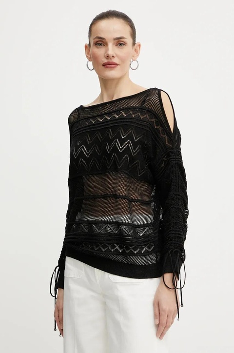 Guess sweter NELLIE damski kolor czarny lekki W5GR21 Z3E22 - zdjęcie produktu nr 1