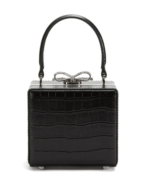 Self-Portrait crystal-bow box handbag - Black - zdjęcie produktu nr 1