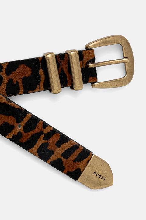 Guess pasek skórzany damski kolor brązowy BW9286 P5430 - zdjęcie produktu nr 1
