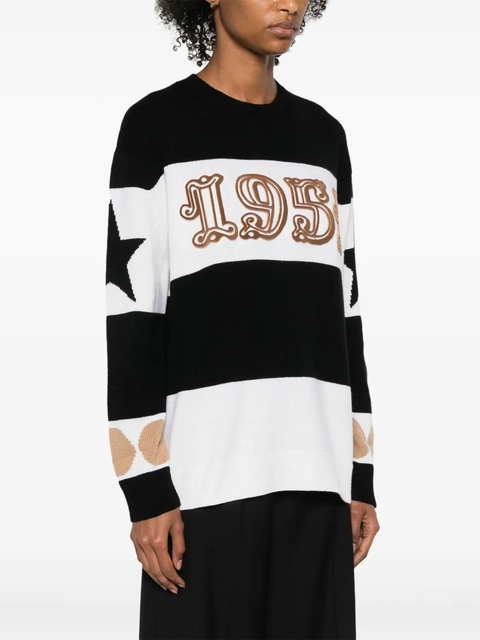 Max Mara flocked-motif knitted jumper - Black - zdjęcie produktu nr 2