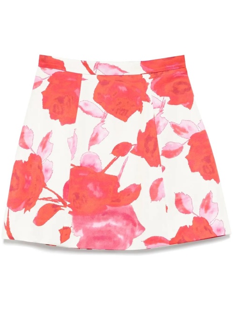 Blumarine floral-print mini skirt - Neutrals - zdjęcie produktu nr 1