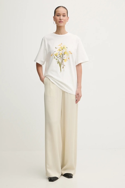 Stine Goya t-shirt bawełniany damski kolor biały SG-PS26-T009-2243P - zdjęcie produktu nr 2