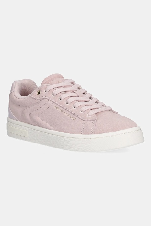 Armani Exchange sneakersy zamszowe damskie kolor różowy XW001619 AF17445 U4012 - zdjęcie produktu nr 1