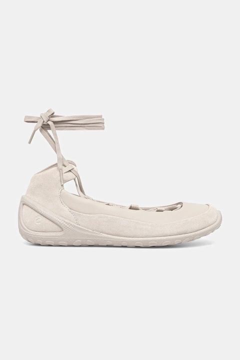 Ecco baleriny skórzane BIOM Lite Lace-Up kolor beżowy 802453-58261 - zdjęcie produktu nr 2
