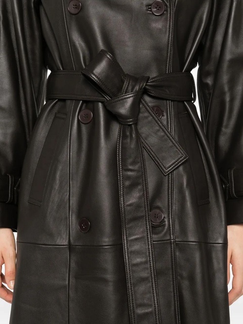 ducie leather trench coat - Brown - zdjęcie produktu nr 2