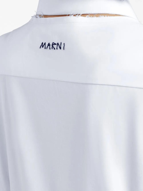 Marni balloon-sleeve poplin shirt - White - zdjęcie produktu nr 1
