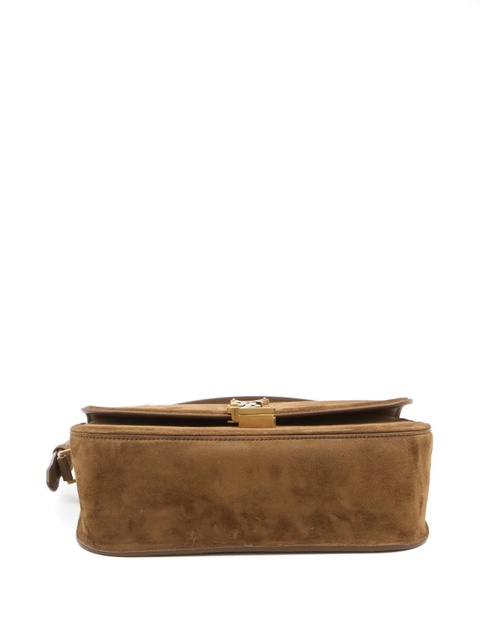Saint Laurent Cassandre suede shoulder bag - Brown - zdjęcie produktu nr 2