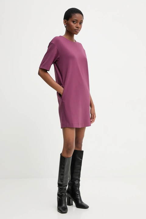 United Colors of Benetton sukienka kolor fioletowy mini prosta 47CKDV0BW - zdjęcie produktu nr 2