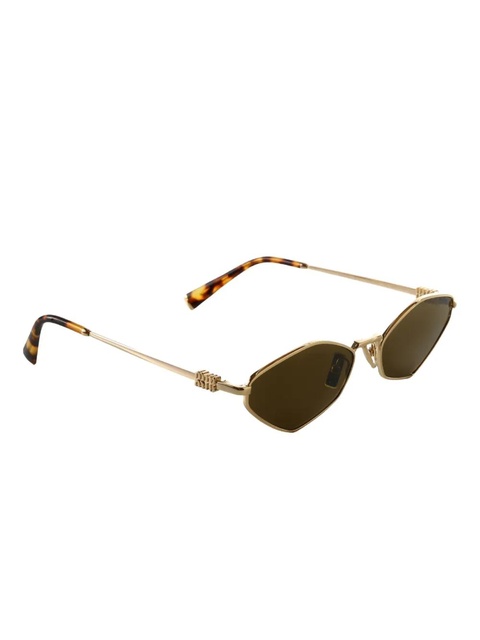 Miu Miu Eyewear geometric-frame sunglasses - Brown - zdjęcie produktu nr 2