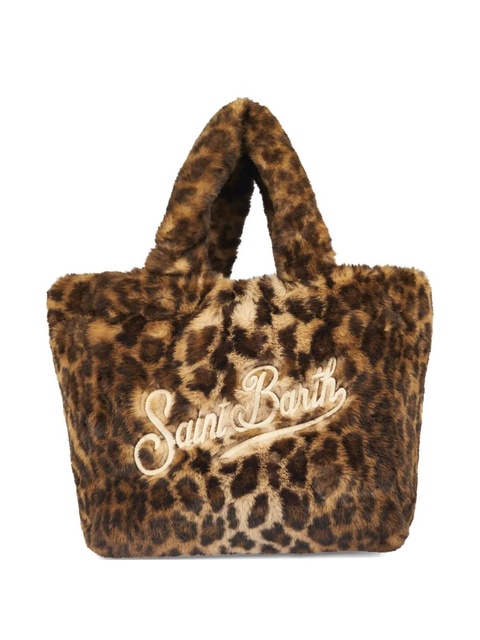 MC2 Saint Barth leopard-pattern logo-embroidered tote bag - Brown - zdjęcie produktu nr 1
