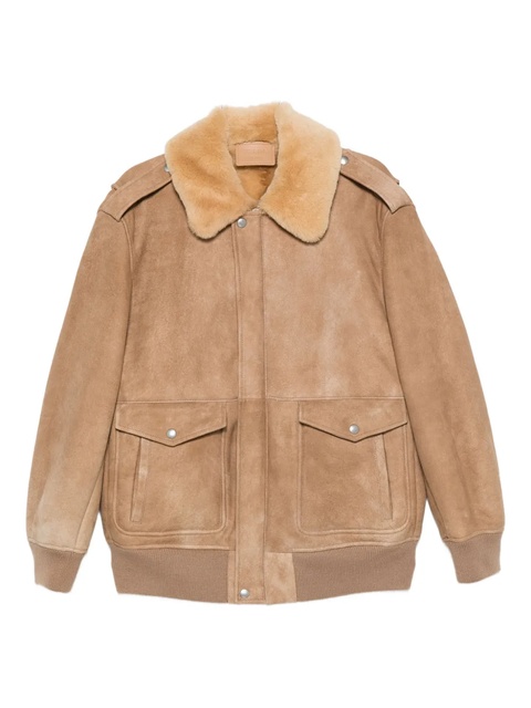 Prada suede bomber jacket - Neutrals - zdjęcie produktu nr 1