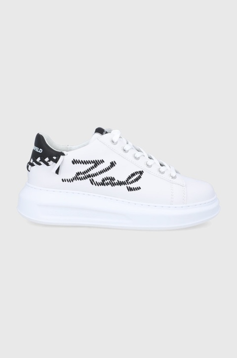 Karl Lagerfeld buty skórzane KAPRI KL62572.010 kolor biały - zdjęcie produktu nr 1