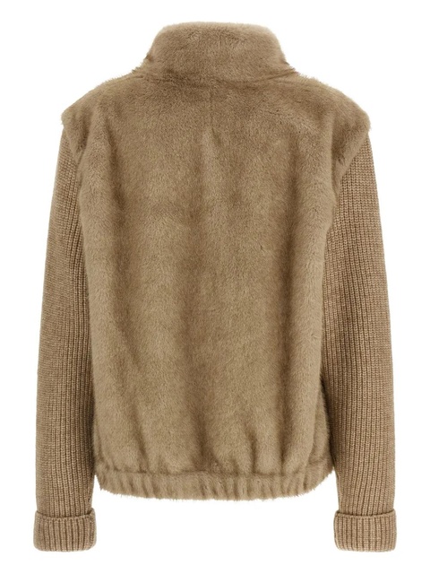 MC2 Saint Barth faux-fur knit bomber jacket - Neutrals - zdjęcie produktu nr 2