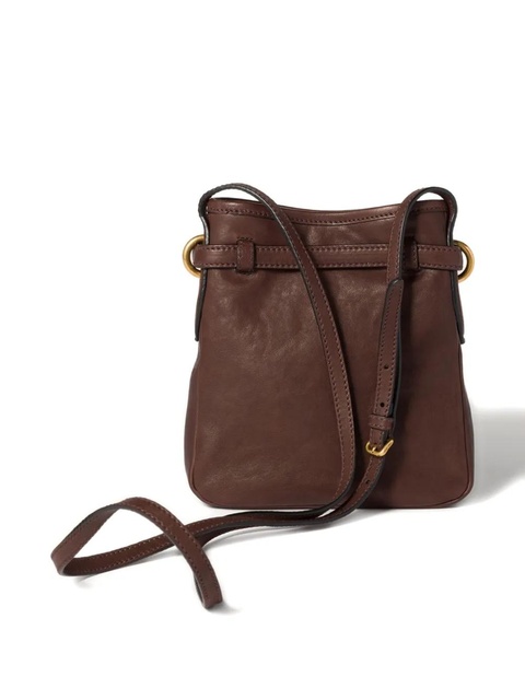Miu Miu embossed-logo leather pouch - Brown - zdjęcie produktu nr 2