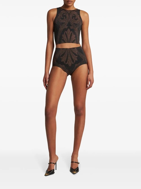 ETRO metallic jacquard tank top - Brown - zdjęcie produktu nr 2