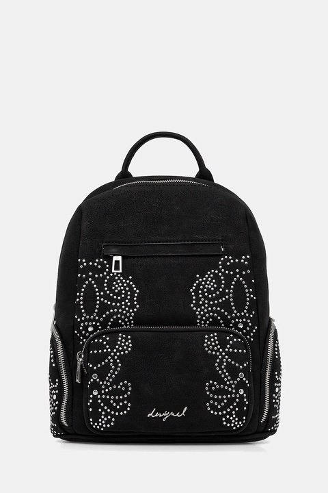 Desigual plecak POKER FACE CHESTER M damski kolor czarny mały z aplikacją 25WAKP35 - zdjęcie produktu nr 1