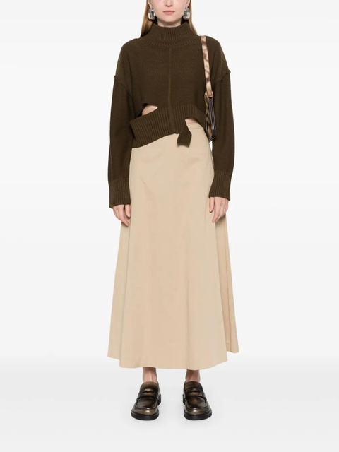 MM6 Maison Margiela distressed cropped jumper - Green - zdjęcie produktu nr 2
