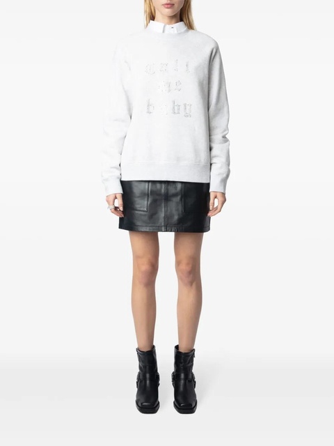 Zadig&Voltaire rhinestone-embellished sweatshirt - Grey - zdjęcie produktu nr 2