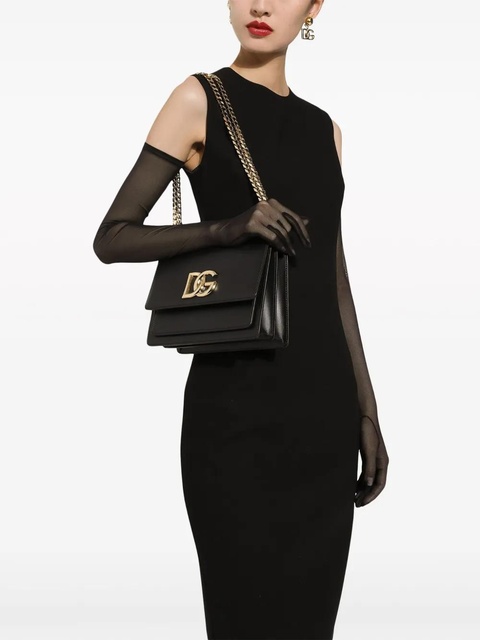 Dolce & Gabbana logo-plaque leather crossbody bag - Black - zdjęcie produktu nr 2